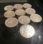 x100 Token - Europe No Cash Value - Eagle - white metal 