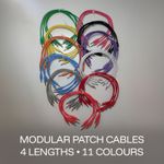 Mono Patch Cables - Pack of 5 x 3.5mm Eurorack Patch Cables