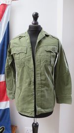 Korean War British Army Jungle Green Aertex Long Sleeve Shirt Small Size