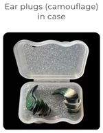 Shooting Ear Plugs 1 Pair Camouflage Cased