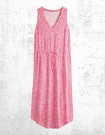 Womens HUSH Sleeveless V-Neck Midi Jersey Dress in Pink Leopard