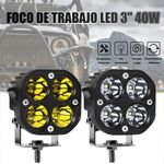 2x 3'' Inch 40W LED Work Light Bar Spot Pods Driving Fog Offroad 4WD SUV ATV UK