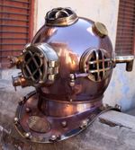 18 inch  Antique Diving Helmet Vintage Divers Helmet Deep Sea US Navy Mark IV