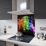 Glass Splashbacks Black Rainbow Smoke Glass and Accessories - By Premier Range