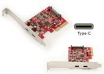 Pro Range - PCIe 3.0 4x Card - 2 X USB 3.1 10GBps Type C - High Low Profile