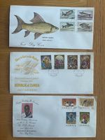 1983 Zambia x 3 FDC -Hunyani Salmon, Christmas, President's 60th Birthday