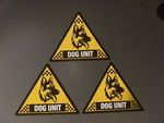 Security Dog k9 Reflective Magnetic Signs x3 Triangle Van + Car