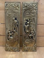 Vintage Elpec Brass Wall Hanging Plaques Set of 2 See Pics for Details