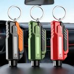 3 PCS Window Breaker and Seatbelt Cutter Keychain 2 in 1 Car Hammer Glass Break