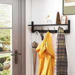 AMBIRD Wall Hooks with Shelf Entryway Hanging Wood Coat Hooks with Shelf