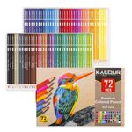 KALOUR 72 Coloring Pencil Set Premium Soft Core Drawing Art Coloring Pencils Box