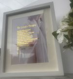 The Lord’s Prayer Gold Foiled Bible Print Christian scripture Wall decor frame