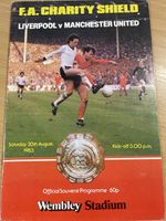 Liverpool Vs Manchester United 1983/84 20/08/1983 Charity Shield match programme