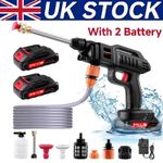 Cordless Jet Pressure Washer 1500W 2 Batteries Portable Car Wash Cleaner