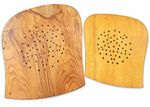 Pair Antique Perforated Wood Chair Seat Back Panels Victorian Furniture Parts