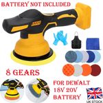 Cordless Car Polisher 8 Gear Speed Polishing Machinefor Dewalt 18/20V Battery