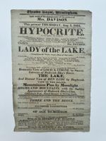 1824 THEATRE ROYAL BIRMINGHAM PLAYBILL, SIR WALTER SCOTT LADY OF THE LAKE