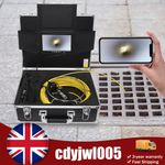 50M 7' TFT LCD Sewer Pipe Pipeline Drain Video Camera DVR Inspection CCTV C BGS