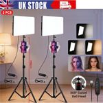 2-Pack 11" Photography Lighting Kit, LED Studio Video Light, Stream Selfie Light