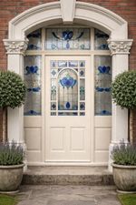 Bespoke Edwardian Stained Glass Doors Frames Panels Made To Order 250 Deposit