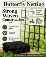 Anti Butterfly Netting Black Garden Mesh Cabbage White Anti Bird 7mm 60gsm