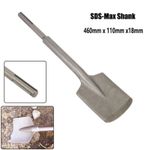 Clay Spade Scoop Breaker Chisel Bit SDS Max Square For Hammer Drill 110 x 460mm