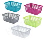 Plastic Storage Basket Crate Handy Organiser for Home Office Kitchen & School