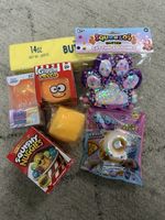 7pc Squishy Fidget Toy Lot incl Cat Paw Squishies & Taba Treats