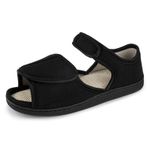 TIESTRA Mens Diabetic Slippers Sandals Memory Foam Wide Fit House Shoes Edema Sw