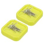 2 Pcs Magnetic Pin Holder Paper Clip Holder for Sewing Quilting, Yellow
