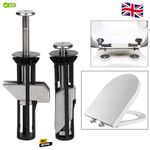 2PC Heavy Duty Toilet Seat Fastener Bolt kit, Universal Toilet Seat Bolt Kit NEW
