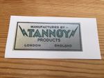 One large vintage style TANNOY rear speaker label