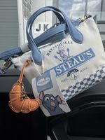 Disney Pixar's Ratatouille Mini Tote Bag Croissant Keychain Bnwt
