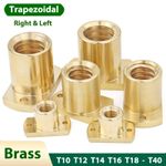 Brass Trapezoidal Nut T10 - T40 Right & Left Thread for Threaded Rod Lead Screw