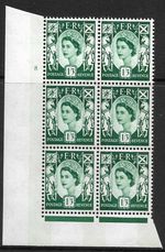 Sg XS25b 1/3 Scotland 2 x 8mm Violet Cyl 8 No Dot perf FL(I/E) UNMOUNTED MINT
