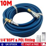 Heavy Duty 8mm Air Hose 10m/30ft 1/4" BSP Fittings for Compressors & Air Tools