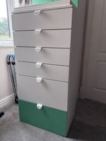 IKEA Smastad Platsa Children's Chest of Drawers - White/Green