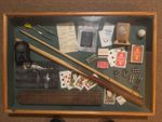 Vintage Games & Leisure Shadow Box – Pool, Cards, Darts, Dominoes Wall Display