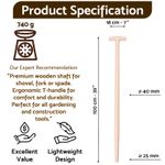 1m Long Solid Wooden Shovel Spade Fork Shaft Handle Replacement ❀ T Type ❀ D03