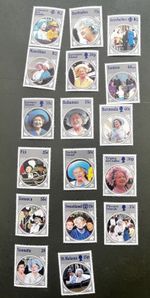 Commonwealth - Queen Mother - 17 MNH stamps to R2