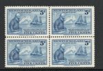 Newfoundland 1941 5c Grenfell's Mission in block of four SG 275 Mnh.