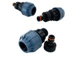 Kit for connecting a 25mm pipe to a garden hose