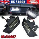 2X LED License Number Plate Light For Peugeot Partner Expert Citroen Berlingo B9