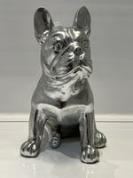 Silver Art Sitting French Bulldog Ornament Dog Figurine Gift Puppy