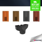 Timloc Mini Castellated Tile Vent 230mm x 87mm x 391mm & ADAPTOR RTV-ADS