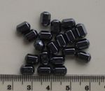 7.5 x 4.75mm hematite hexagonal tube bead, qty 20 - beads for jewellery & crafts