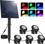 T-SUN 5 IN 1 Solar Pond Lights RGB Submersible LED Outdoor Fountain Pool Lights