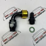 AN10 90 Degree Quick release reusable Swivel hose fitting PTFE + ORB 10 set