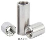 THREADED ROD CONNECTORS ROUND NUTS STUDDING BAR SLEEVE TUBE A2 STAINLESS STEEL