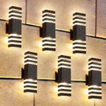 Outdoor Wall Light Up Down LED Waterproof Garden Porch Door Sconce 3 Layers Lamp